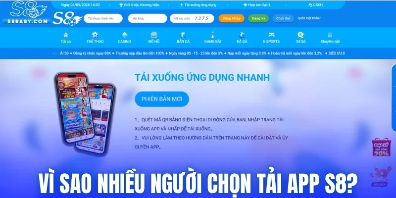 Vì sao ngày càng nhiều người chọn tải app S8?